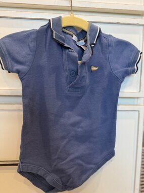Janie & Jack Nautical Baby Boy Collared Onesie | Size 6-12M